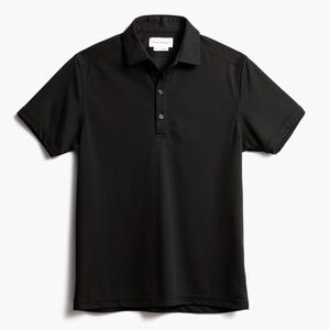 Ministry of Supply Black Apollo Polo Collared Shirt XS